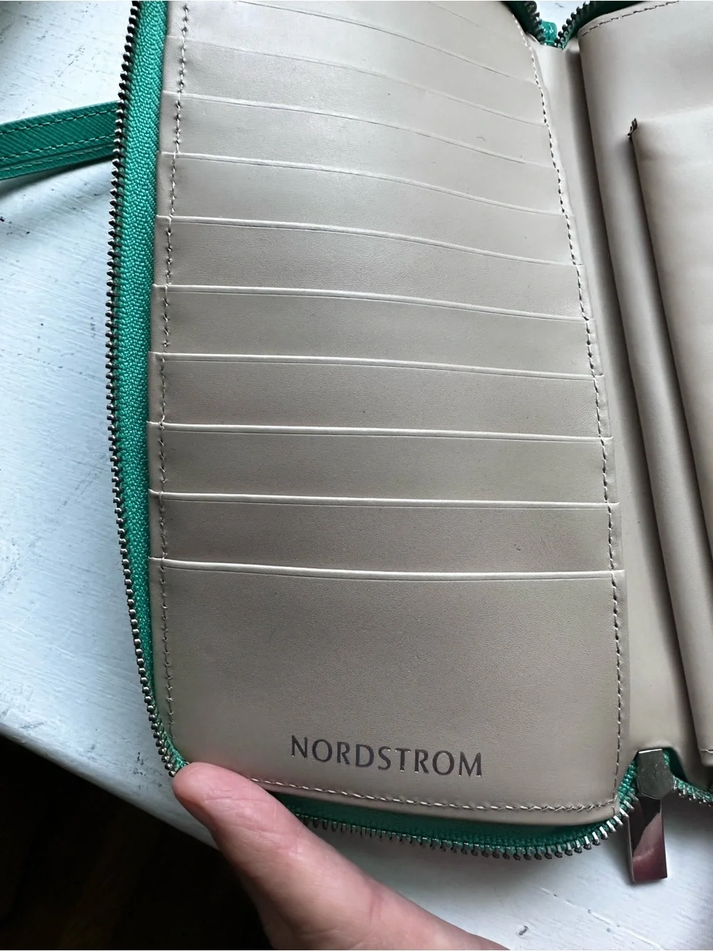 Nordstrom Teal Wristlet Clutch